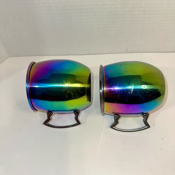Thirstystone Titanium Rainbow Mule Moscow Mugs 20oz. (Set Of 2) Pre-owned - Picture 4 of 6
